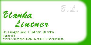 blanka lintner business card